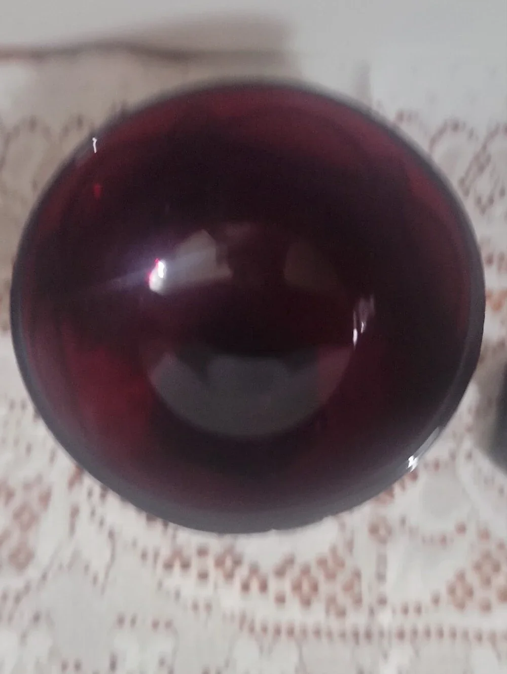 Avon Cape Cod Collection Deep Ruby Red Glass Saucer Champagne Goblets